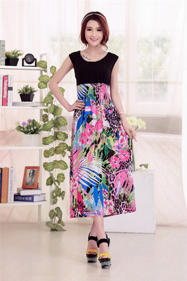 BCQ-1夏季爆款 高級(jí)冰絲面料波西米亞長(zhǎng)款連衣裙廠家直銷(xiāo)解析